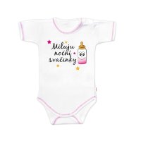 Body kr. rukáv s vtipným textem, Miluju noční svačinky, vel. 62