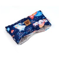 Rukávník ke kočárku, nepromokavý, Winter friends, granátový