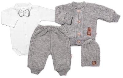 5D pletená sada, Boy - šedá, 62