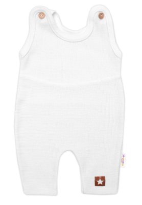 Pletené láclové kalhoty Boy Star, bílé, vel. 68