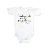 Body kr. rukáv s vtipným textem, Miluju noční svačinky,56