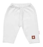 Baby Nellys Pletené kalhoty Hand Made Boy,bílé