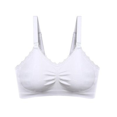 Babyono Kojící podprsenka s krajkou, bílá, F75-80 cm