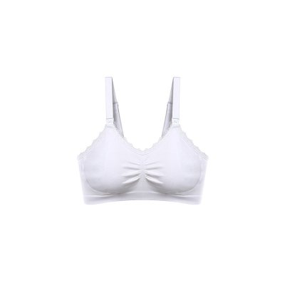 Babyono Kojící podprsenka s krajkou, bílá, B70-75 cm