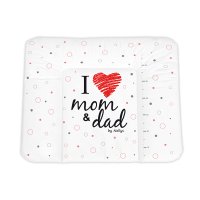 Přebalovací podložka měkká, I LOVE red, 85 x 72 cm