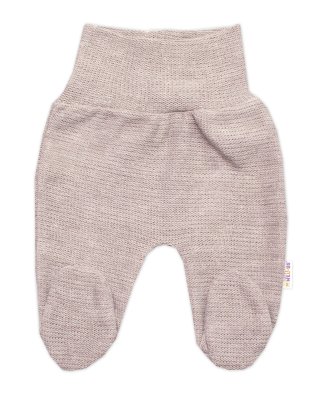 Pletené kojenecké polodupačky Hand Made, béžové, vel. 56