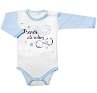 Body dl. rukáv s vtipným textem, Trenér celé rodiny, vel. 80