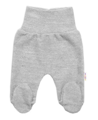 Pletené kojenecké polodupačky Hand Made, šedé, vel. 62