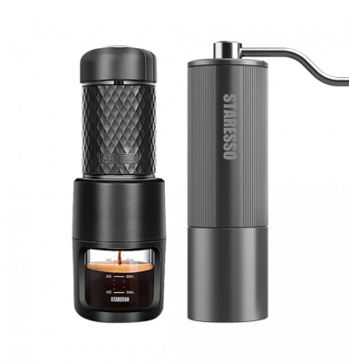 Classic a ruční mlýnek Staresso Discover cestovní sada Kávovar, mlýnek