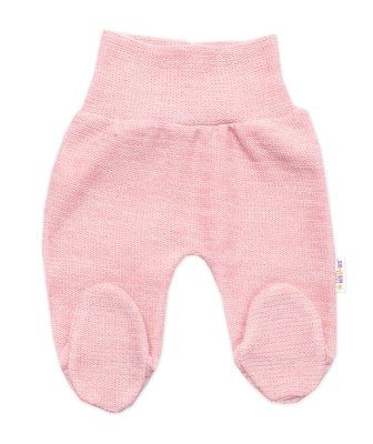 Pletené kojenecké polodupačky Hand Made, růžové, vel. 68