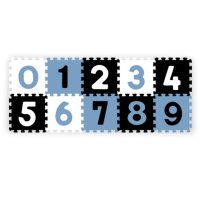 Babyono Pěnové puzzle - Čísla, 10ks, černá/modrá/bílá