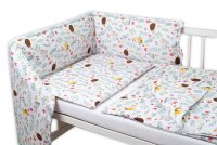 3D sada Mantinel s povlečením - Kamarádi louky, bílá, 120x90