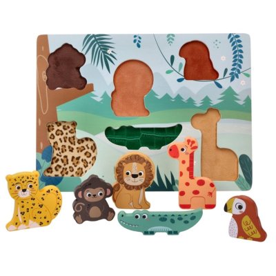 Dřevěné zábavné vkládací puzzle, Safari 3D