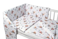 3D mantinel s povlečením Medvídek a kamarádi - bílá