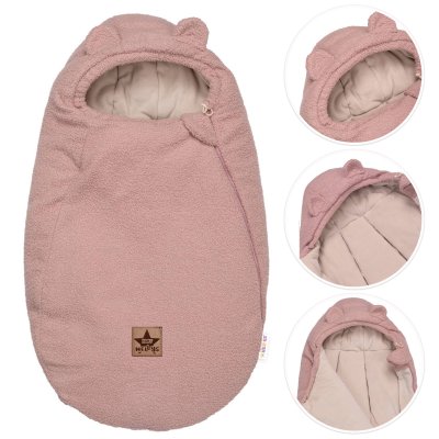 Teploučky fusak Beránek exclusiv, 85x50cm - pudrově růžový