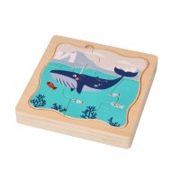 Dřevěné vrstvené puzzle Antarktida