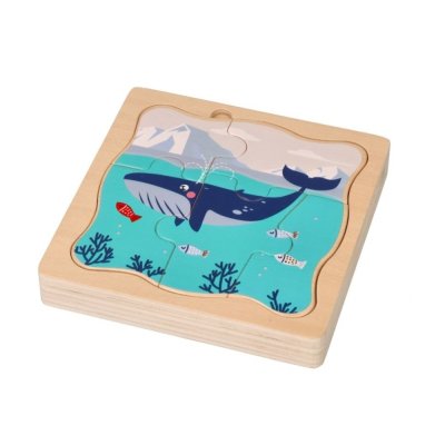 Dřevěné vrstvené puzzle Antarktida