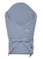 Mušelínová zavinovačka s výztuží na zavazování, denim