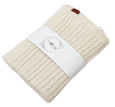 Bambusová deka pro miminko Teddy, 80x100cm, vz.cop - smetanová