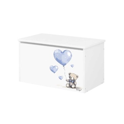 Box na hračky - Teddy love - modrý
