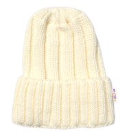 Zimní nadčasová čepice Mom and Baby, smetanová