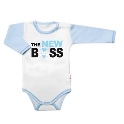 Body dl. rukáv s vtipným textem, The New Boss, vel. 62