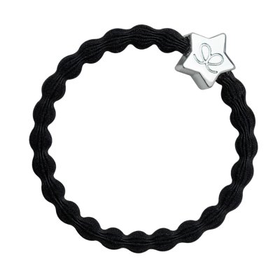 Silver Diamanté Star Black