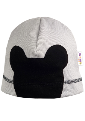 Jarní, podzimní čepice Mouse, sv. šedá