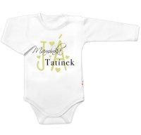 Body dl. rukáv, Maminka, Tatínek JÁ, bílé, vel. 68