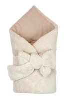 Luxusní oboustranná zavinovačka 3v1 se stuhou, béžová