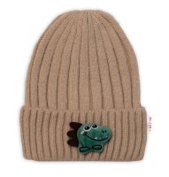 Dětská zimní čepice Dino - cappuccino, vel. 48-54 cm