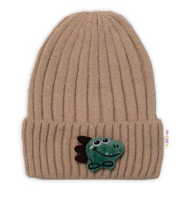 Dětská zimní čepice Dino - cappuccino, vel. 48-54 cm