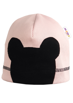 Jarní, podzimní čepice Mouse, sv. růžova, vel. 4/6 let