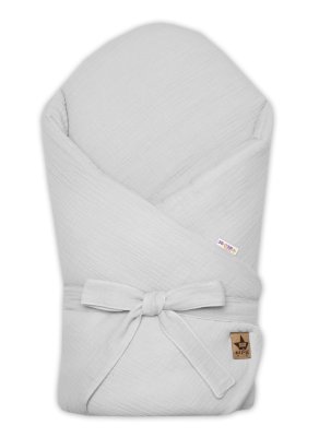 Mušelínová zavinovačka s výztuží na zavazování,75x75cm, sv.šedá