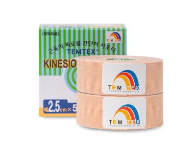 TEMTEX kinesio tape Classic, béžová tejpovací páska 2 x 2,5cm x 5m