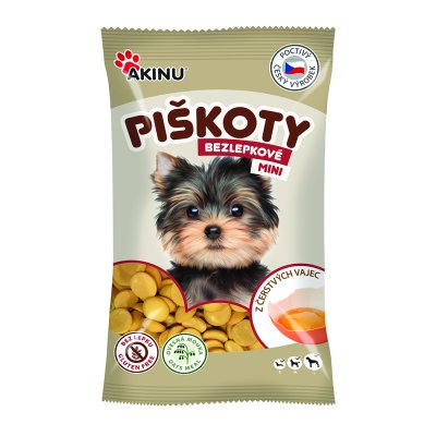 Akinu piškoty bezlepkové mini pamlsek pro psy 120 g