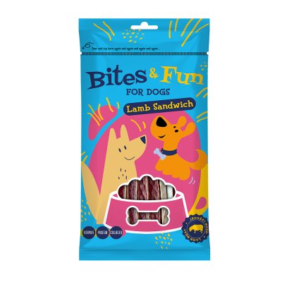 Akinu BITES&FUN jehněčí sendvič pro psy 85 g