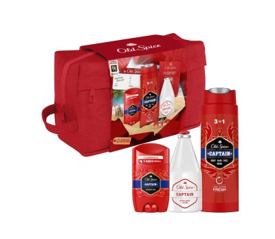 Old Spice Traveller Pro Muže, S Tuhým Deodorantem, Sprchovým Gelem A Vodou Po Holení Captain