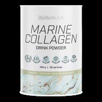 BioTech USA Marine Collagen 240 - citron, zelený čaj
