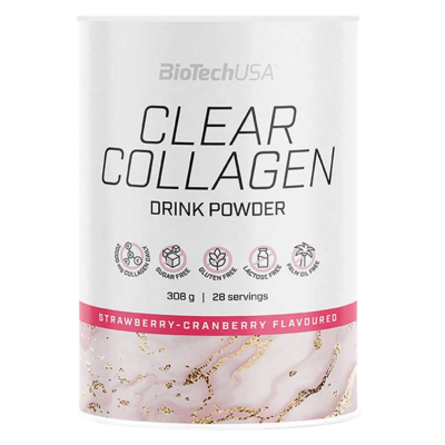 BioTech USA Clear Collagen 308g - jahoda, brusinka