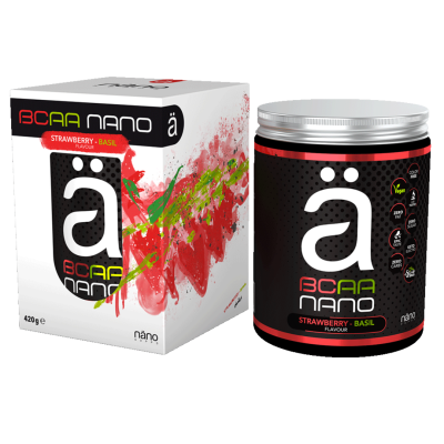 BCAA Nano 420g - jahoda, bazalka