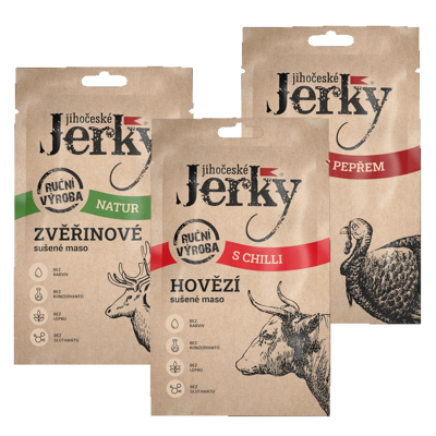 Jihočeské Jerky Jihočeské Jerky 20g - hovězí s pepřem