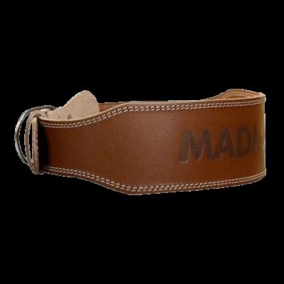 MadMax Opasek celokožený MFB246 tmavě hnědý - M