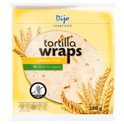 Dijo Tortilla Wraps celozrnná - 250g (4x62,5g)