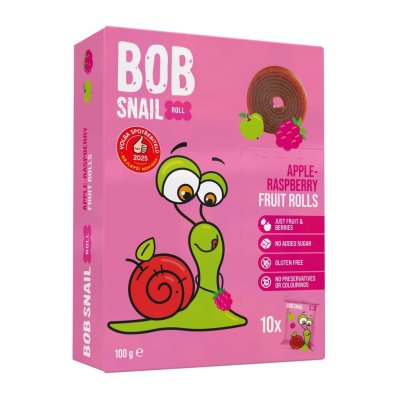 ŠNEK BOB Jablko-malina ovocné rolky 100 g