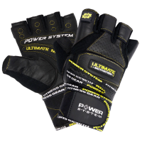 Power System Fitness rukavice ULTIMATE MOTIVATION černožluté - XL