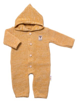 Baby Nellys Pletený overálek s knoflíčky Hand Made,68/74