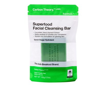 Carbon Theory Superfood Cleansing Bar čisticí mýdlo 100 g green