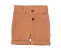 Baby Nellys 2-dílná sada body kr. rukáv, kraťásky, Koala - béžová, hnědá