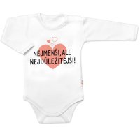Baby Nellys Body dlouhý rukáv, Nejmenší, ale nejdůležitější,  bílé